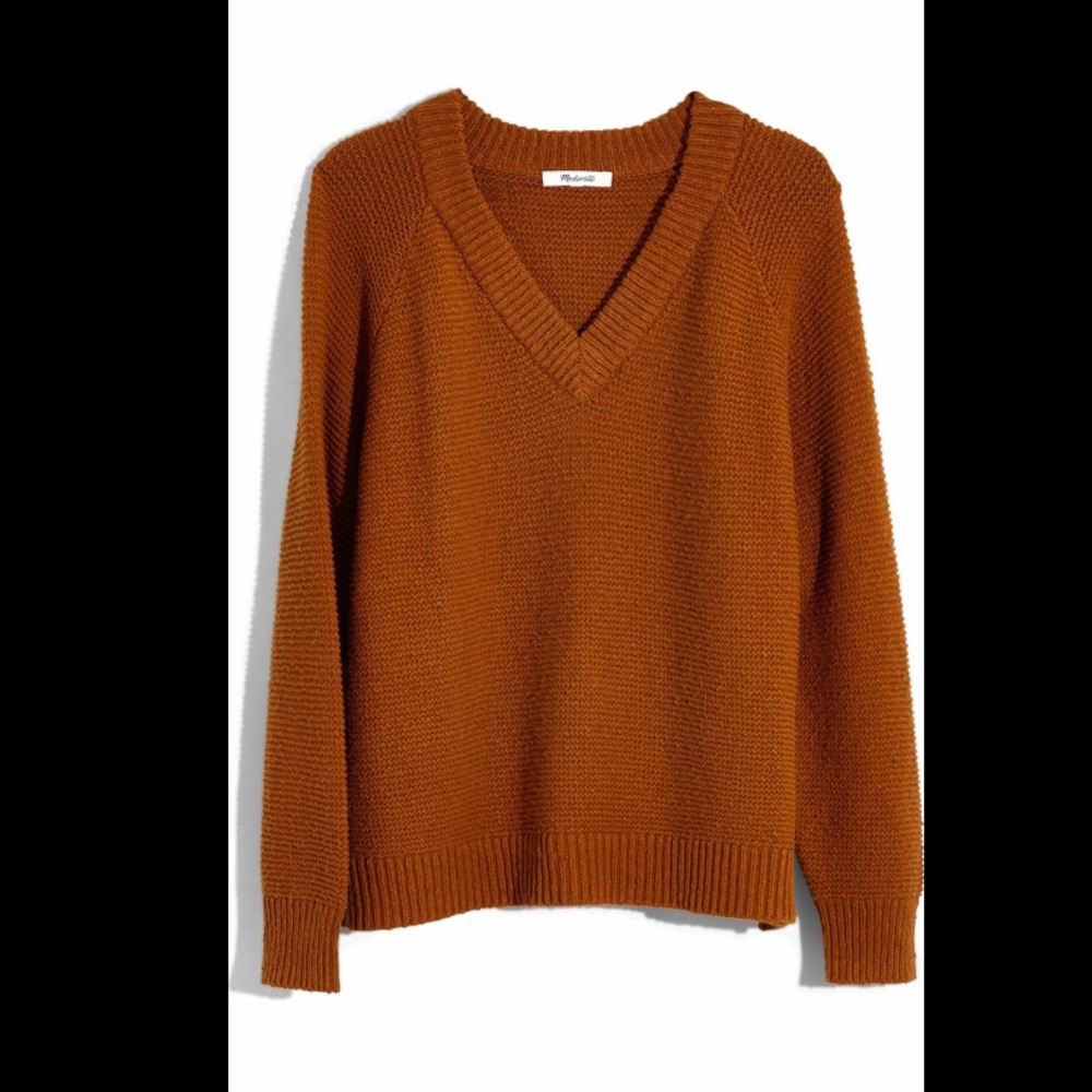 {madewell} arden crop v-neck pullover sweater